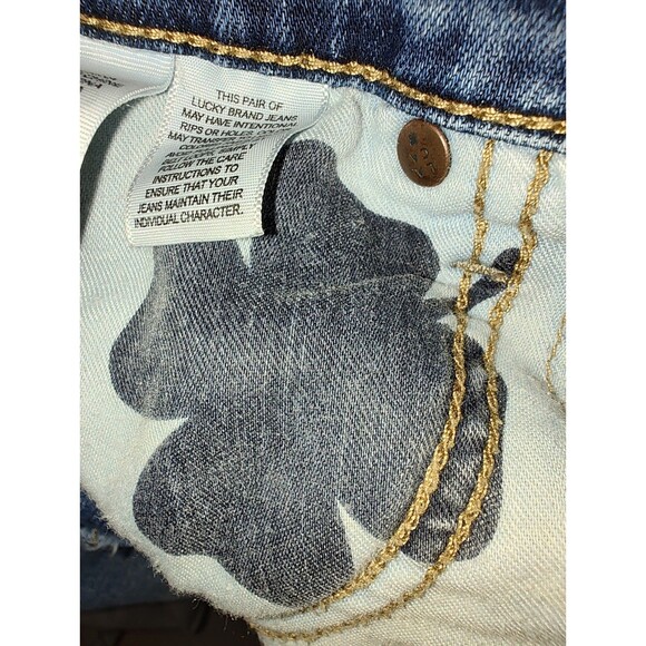 Lucky Brand Brooke Legging Jeans Womens 2 26 Ankle Distressed Blue Stretch Denim - Picture 12 of 15